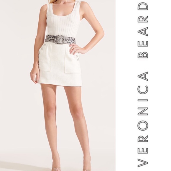 Veronica Beard Dresses & Skirts - Veronica beard bond tweed mini skirt ivory NWT 10
